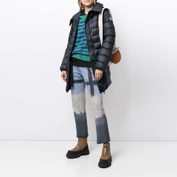 (Women) Moncler SS21 Navy Blue Hooded Down Jacket with Logo Patch. 1B559005396Q778 圖 4