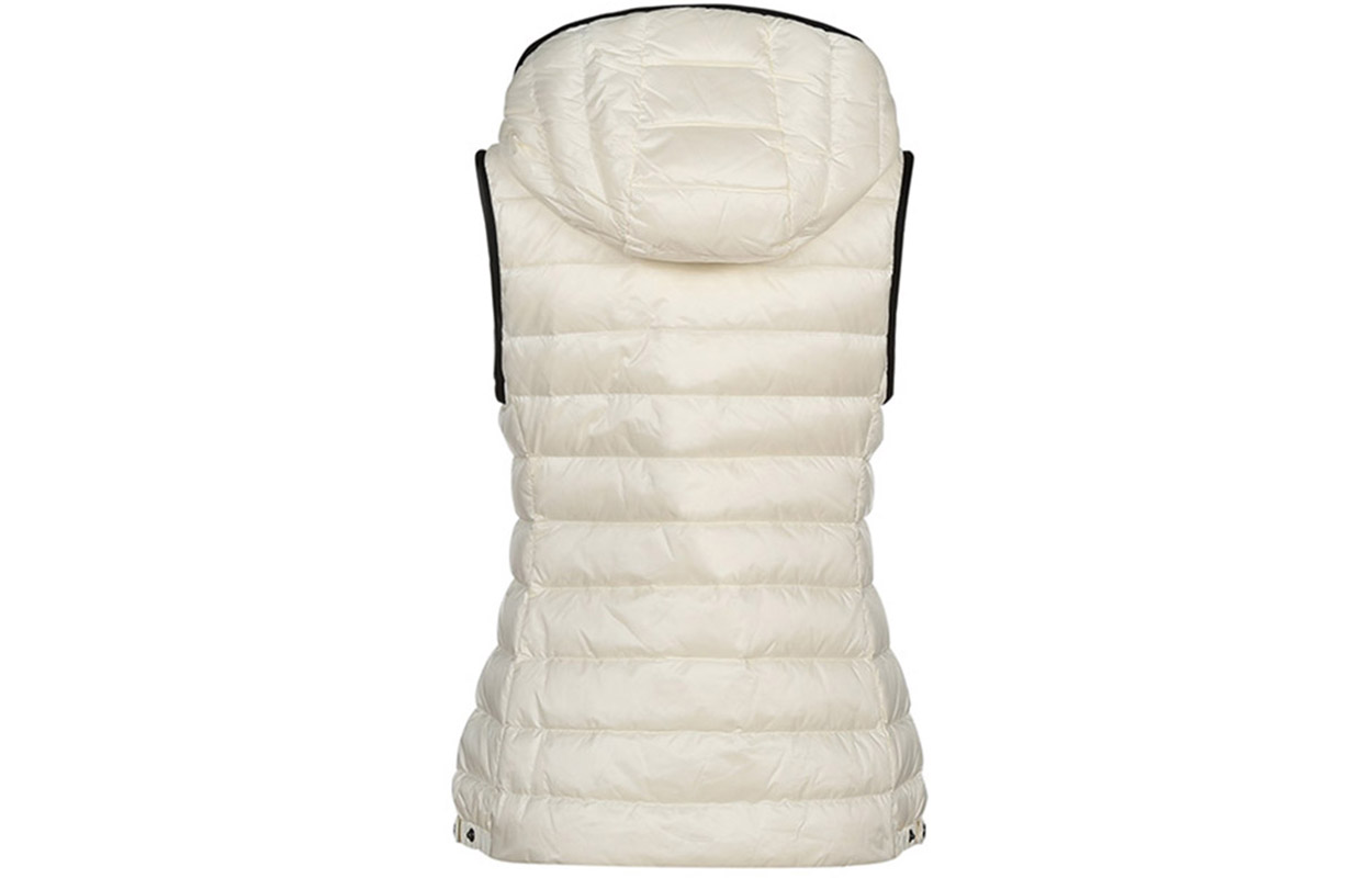 (Women) Moncler SS21 White Hooded Down Vest with Logo Patch. 1A129005396Q034 圖 3
