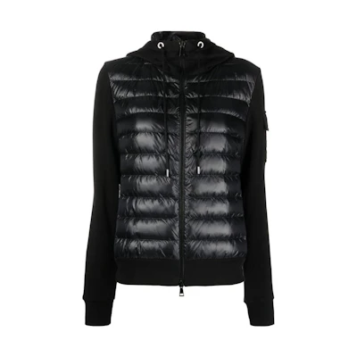 (Women) Moncler SS22 Black Down Puffer Jacket with Solid Patching. H20938G00020809DH999
