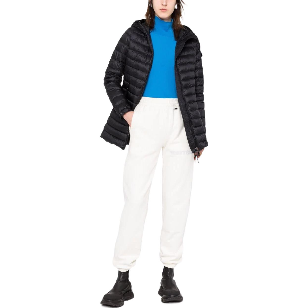 (Women) Moncler SS22  Black Quilted Down Jacket with Logo & Zip Hoodie. H10931C000215396Q999 圖 3