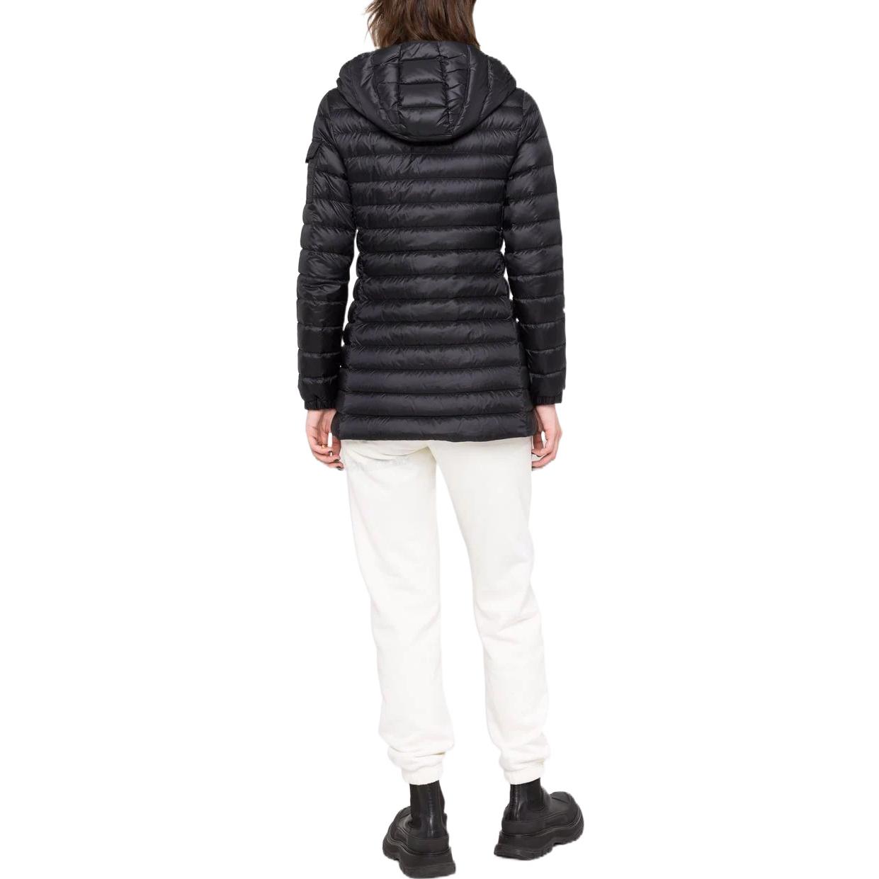 (Women) Moncler SS22  Black Quilted Down Jacket with Logo & Zip Hoodie. H10931C000215396Q999 圖 4