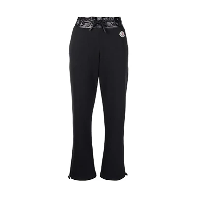 (Women) Moncler SS22 Black Solid Color Pants with Logo Detail. H10938H00023899M4999