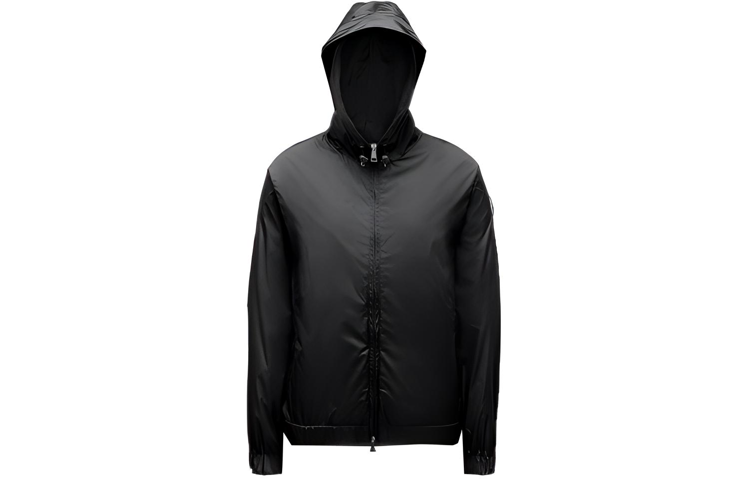 (Women) Moncler SS22  Black Zip-Up Hooded Long Sleeve Jacket H10931A0011454155999