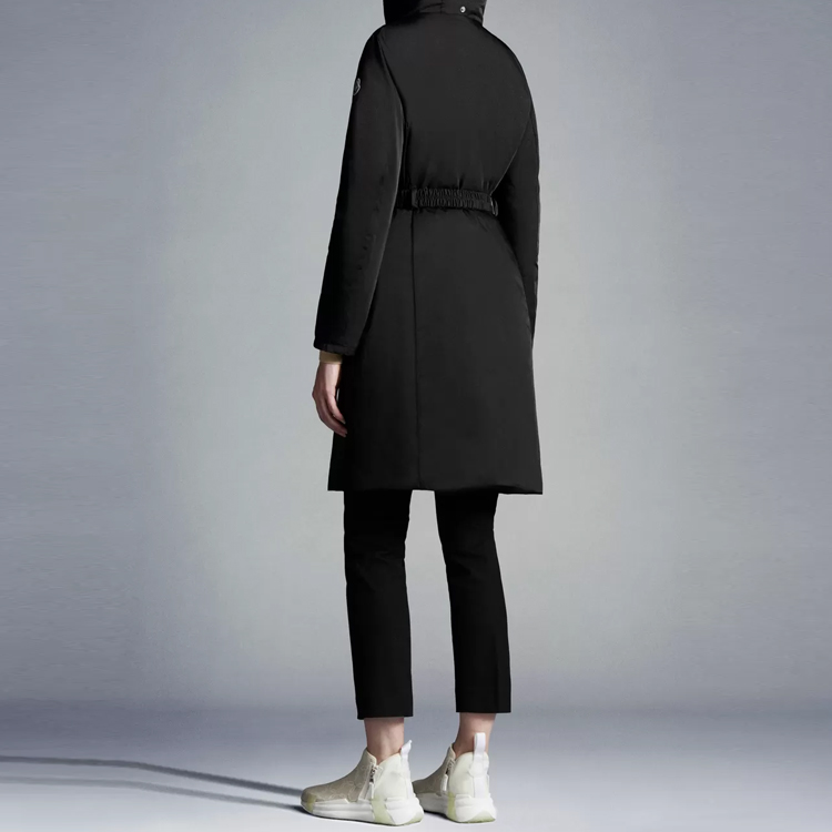 (Women) Moncler SS22  Black Zip-Up Hooded Long Sleeve Down Jacket. H10931C0003254A1K999 圖 4