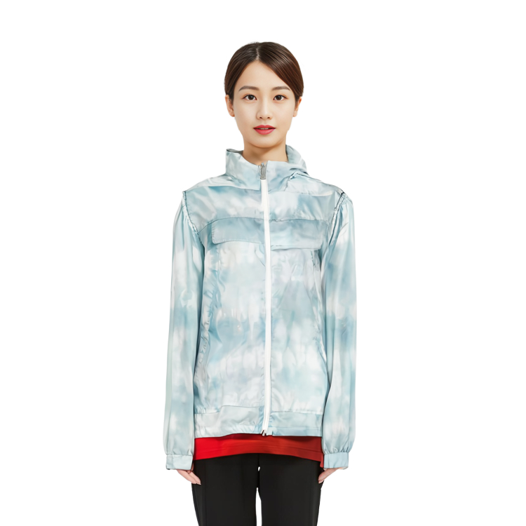 (Women) Moncler SS22  Blue Solid Color Zip-Up Loose Fit Hoodie Jacket. H10931A00095595YW710 圖 3