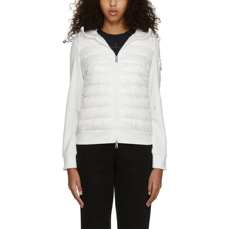 (Women) Moncler SS22  Contrast Panel Hooded Down Jacket White H10938G00028809DH032 圖 3