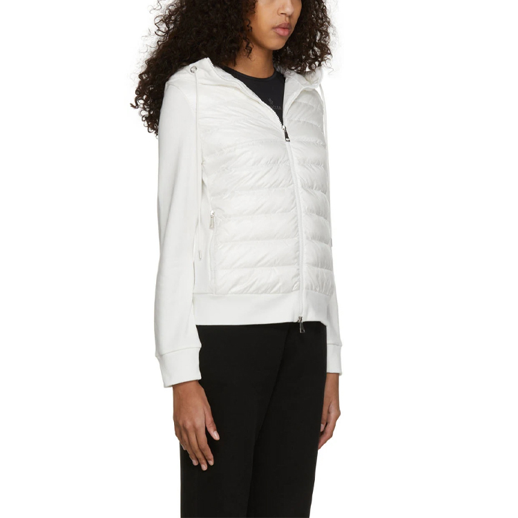 (Women) Moncler SS22  Contrast Panel Hooded Down Jacket White H10938G00028809DH032 圖 4