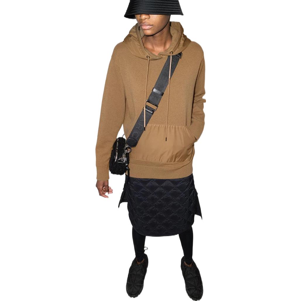 (Women) Moncler SS22  Solid Color Patchwork Hoodie Brown. G20939A00001M1127234 圖 3