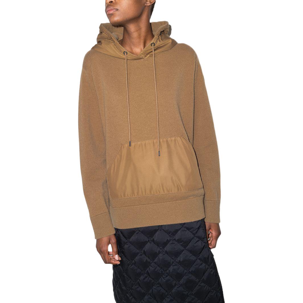 (Women) Moncler SS22  Solid Color Patchwork Hoodie Brown. G20939A00001M1127234 圖 4