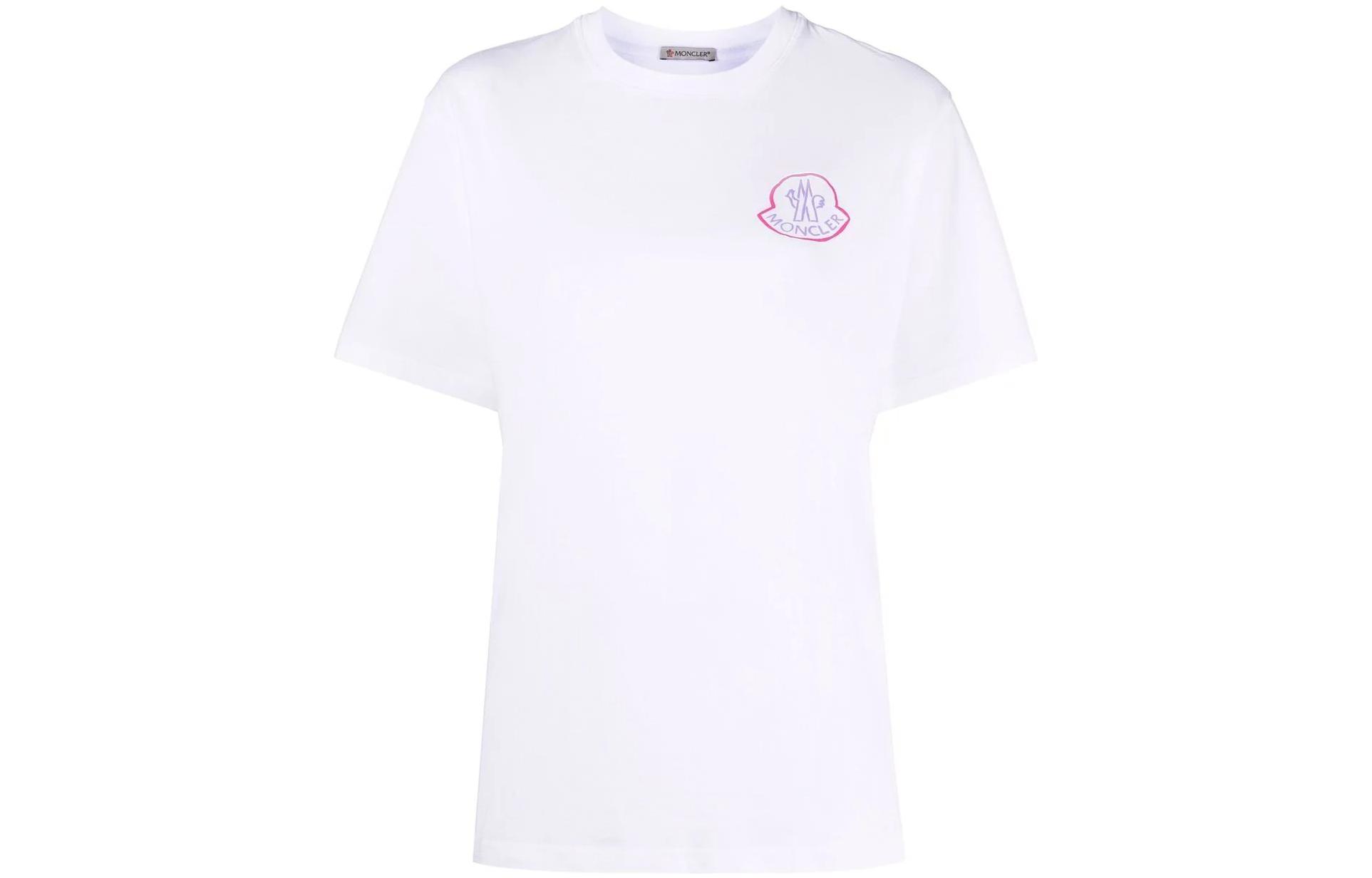 Order (W) Moncler SS22 白色圓領短袖Logo印花T恤 H10938C00010829FB001