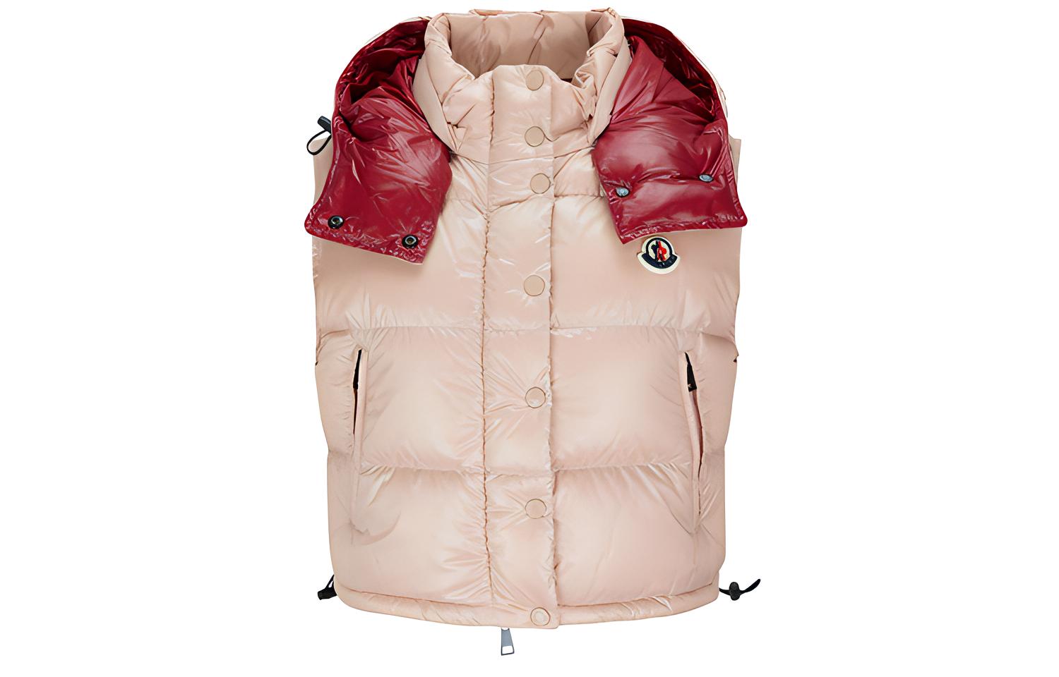 (Women) Moncler SS22 Alpiste Quilted Sleeve Logo Hooded Down Vest Women 1A0005768950512