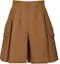 Buy (Women) Moncler SS22 Bermuda High-Waist Shorts Brown 2A000125962Q260