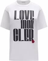(Women) Moncler SS22 Capsule Letter Print White T-Shirt. H10938C00007809CR001 (Women) Moncler SS22 Capsule Letter Print White T-Shirt. H10938C00007809CR001