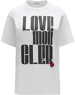 (W) モンクレール SS22 カプセル レタープリント ホワイト Tシャツ H10938C00007809CR001 Buy (W) モンクレール SS22 カプセル レタープリント ホワイト Tシャツ H10938C00007809CR001