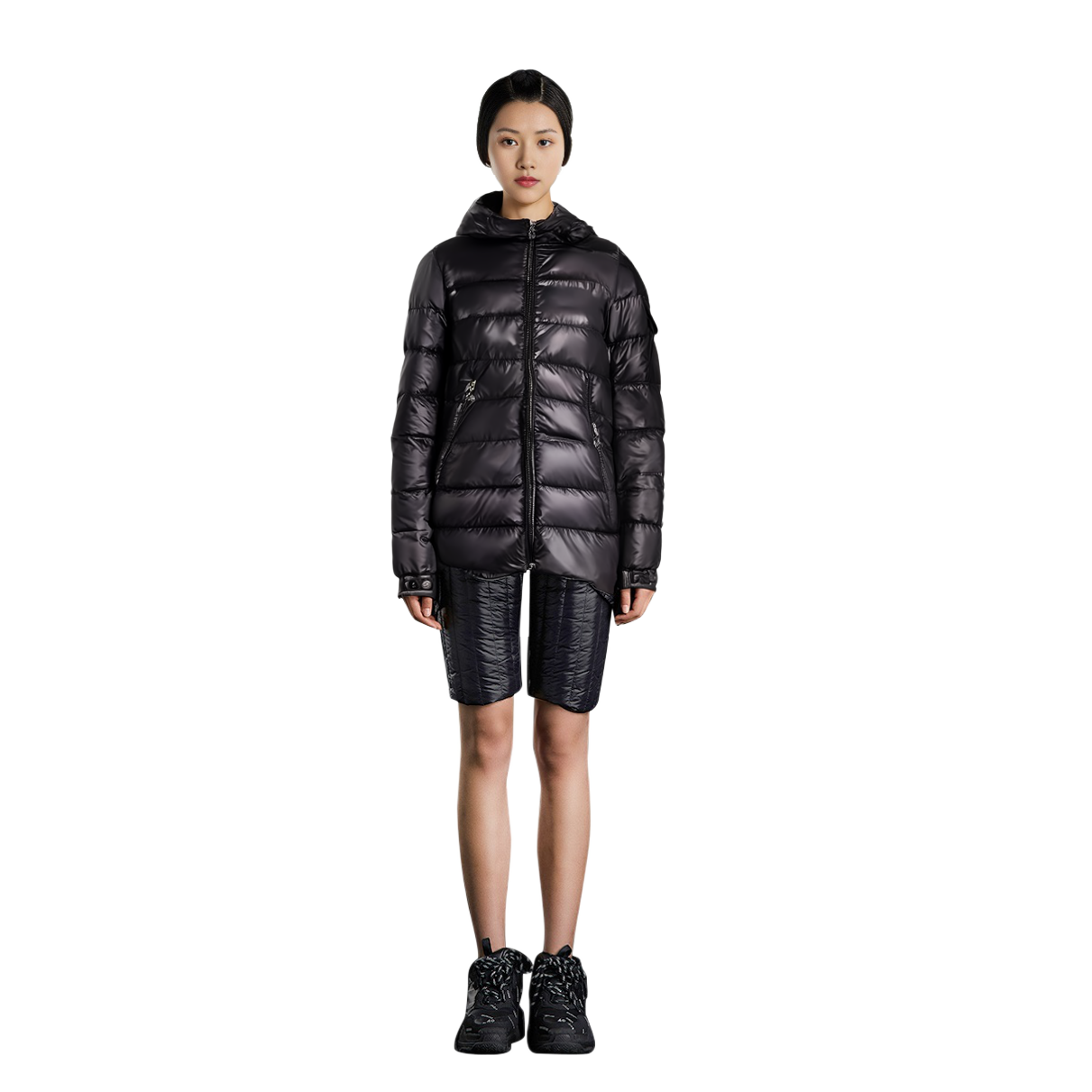 (Women) Moncler SS22 Glements Shiny Quilted Hooded Down Jacket Women’s Black I10931A00029595ZZ999 圖 6