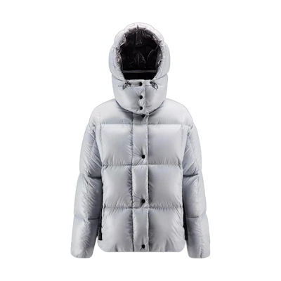 (Women) Moncler SS22 Parana Short Puffer Jacket Dark Grey Winter Warm Hoodie H20931A000656895090F