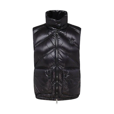 (Women) Moncler SS22 Quilted Down Vest for Women - Black. 1A00091539AQ999