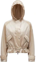(Women) Moncler SS22 Satin Logo Jacket Beige H10931A0010553A3H211 (Women) Moncler SS22 Satin Logo Jacket Beige H10931A0010553A3H211