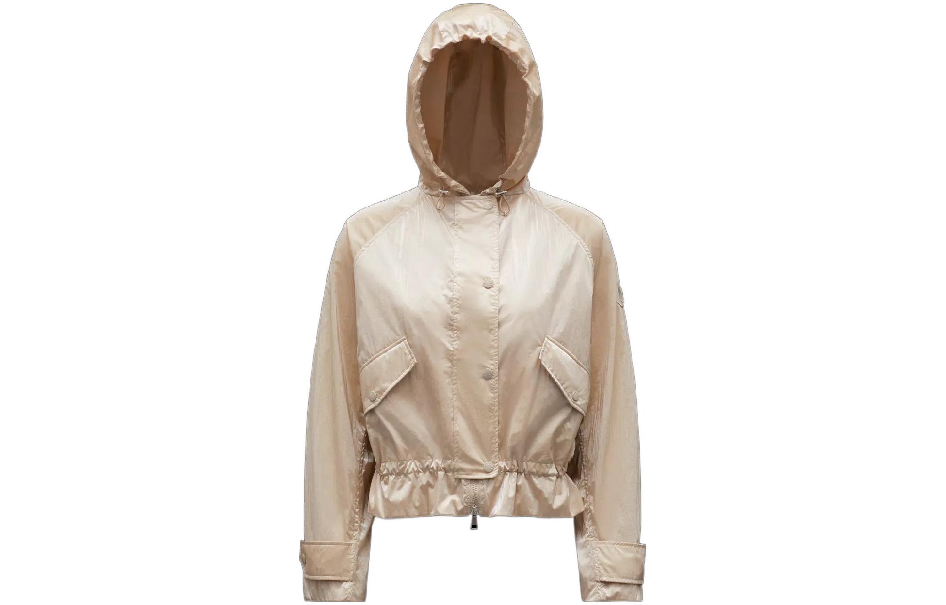 Order (W) Moncler SS22 緞面標誌外套 米色 H10931A0010553A3H211