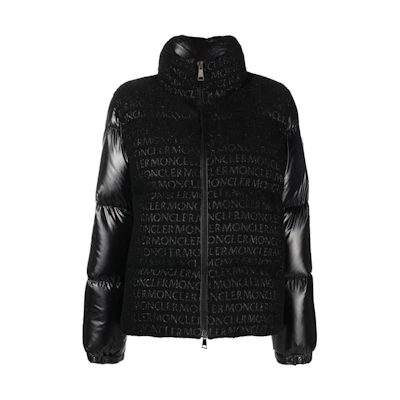 (Women) Moncler SS23 Black Down Jacket with Solid Color Contrast Design. H20931A00145596C6F99