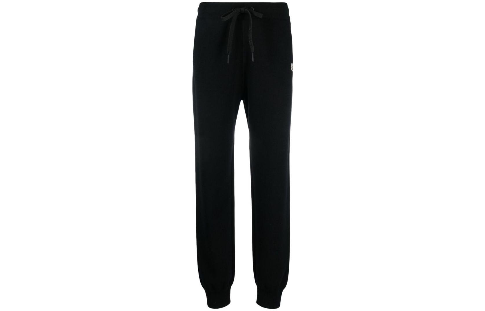(Women) Moncler SS23  Black Drawstring Elastic Waist Casual Sweatpants. I10939L00001M1131999