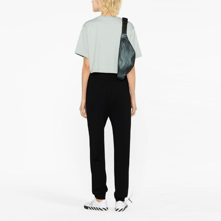 Shop (Women) Moncler SS23  Black Drawstring Elastic Waist Casual Sweatpants. I10939L00001M1131999