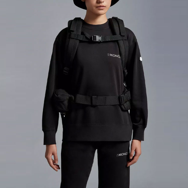 (Women) Moncler SS23  Black Logo Print Crewneck Long-Sleeve Pullover. H209K8G00002M2719999 圖 3