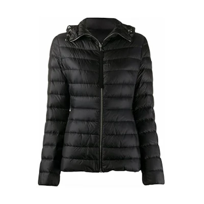 (Women) Moncler SS23 Black Long Sleeve Down Jacket with Zip and Collar. 1A10600-C0355-999