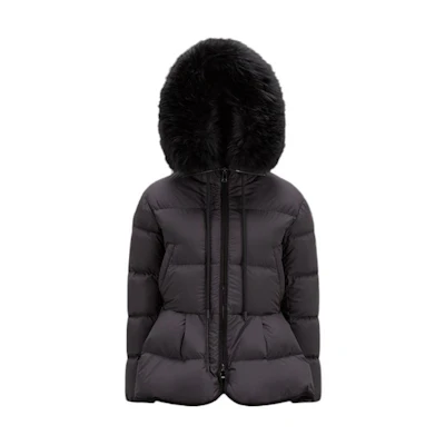 (Women) Moncler SS23 Black Short Hooded Zip-Up Down Jacket I20931A0009254A81999
