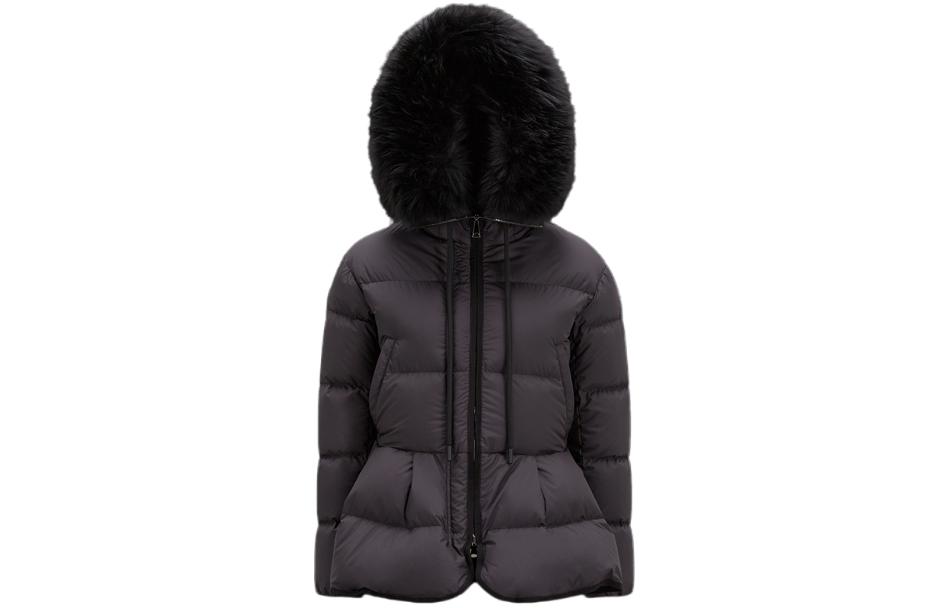(Women) Moncler SS23  Black Short Hooded Zip-Up Down Jacket I20931A0009254A81999 圖 2