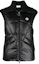 Order (W) モンクレール SS23 ブラック ソリッドカラー 襟付き パッチワーク ベスト I20939I00002M2089-999