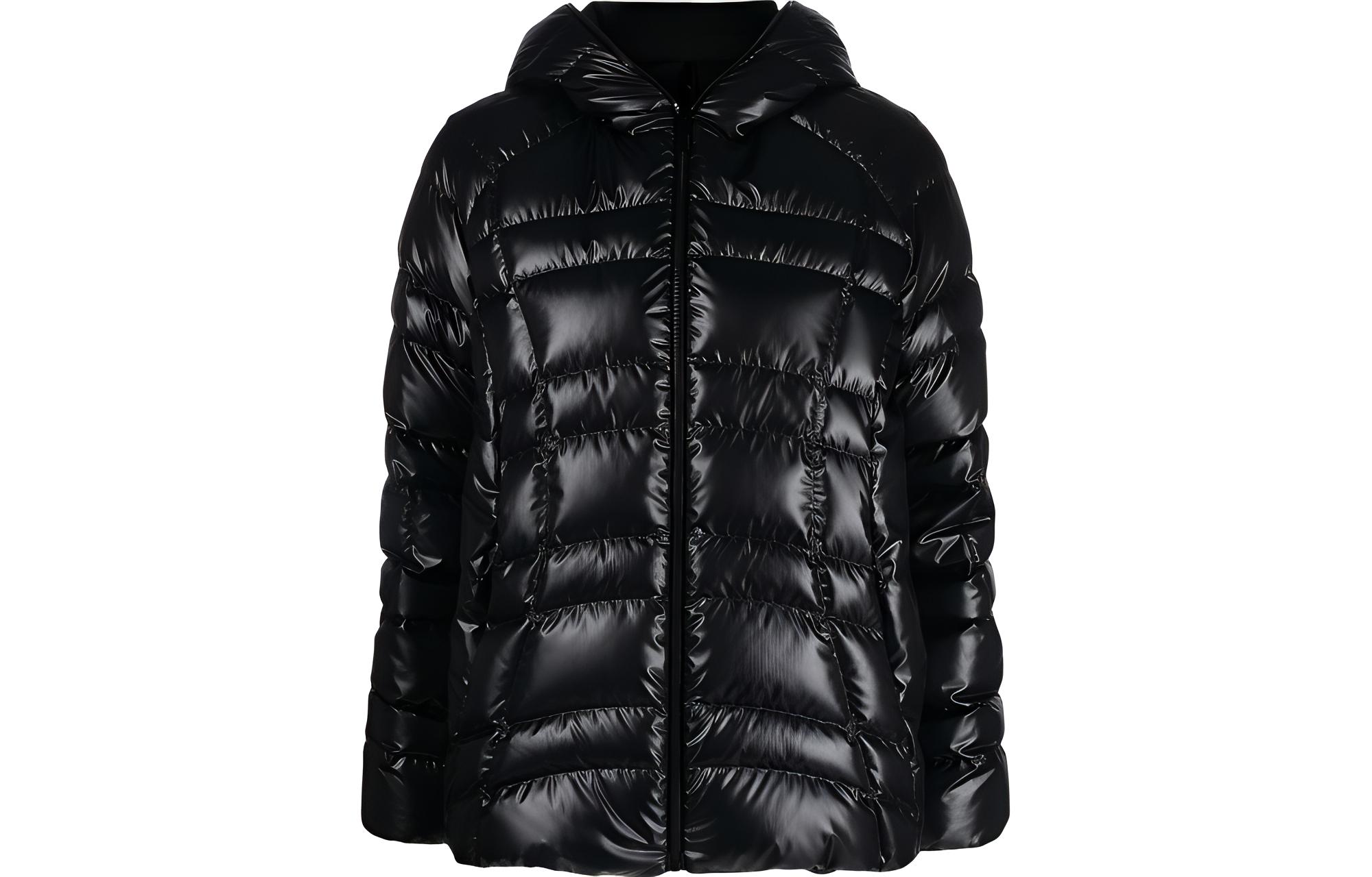 (Women) Moncler SS23  Black Solid Zip-Up Puffer Jacket with Hood. I10931A00018595OK999
