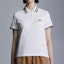 Shop (Women) Moncler SS23 Cotton Polo Shirt with Embroidered Logo - White. I10938A0000884720001