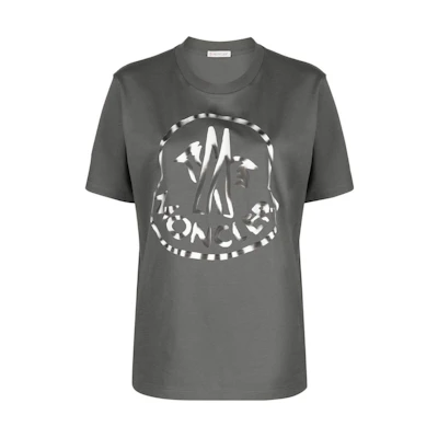 (Women) Moncler SS23 Grey Crew Neck Casual Short Sleeve T-Shirt. I10938C00018899WS939