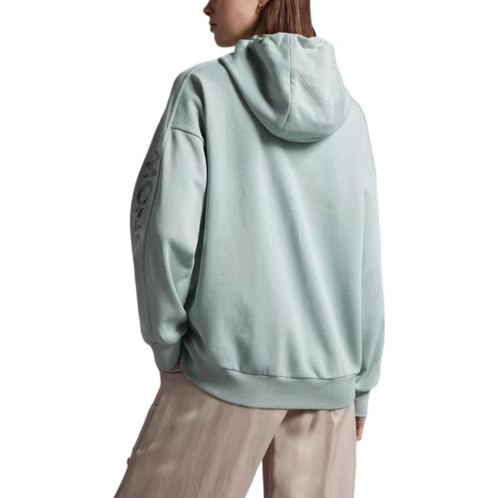 (Women) Moncler SS23  Light Green Half-Zip Hoodie with Reflective Logo Print. I10938G00024899TR71U 圖 5