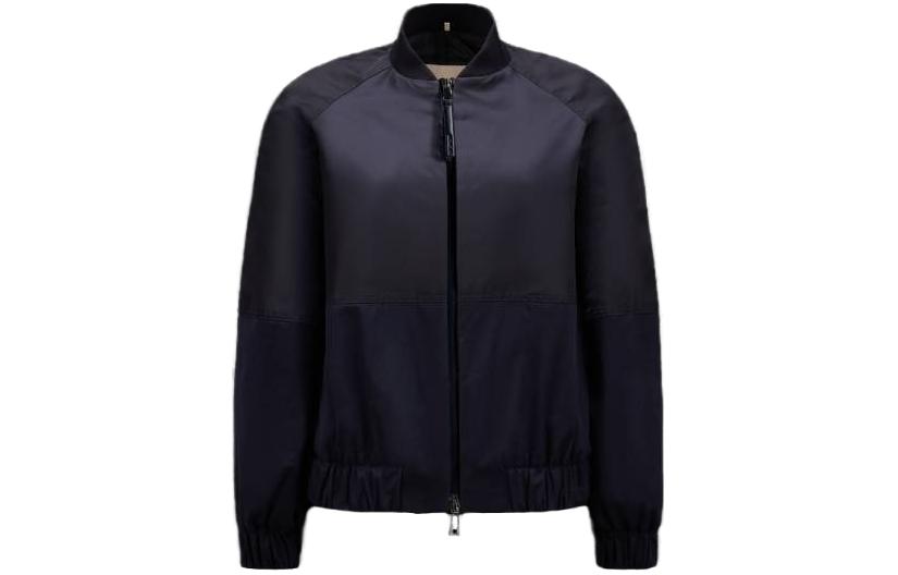 Order (W) Moncler SS23 Jaket Navy Colorblock dengan Sulaman Logo. I10931A00113596SJ76I