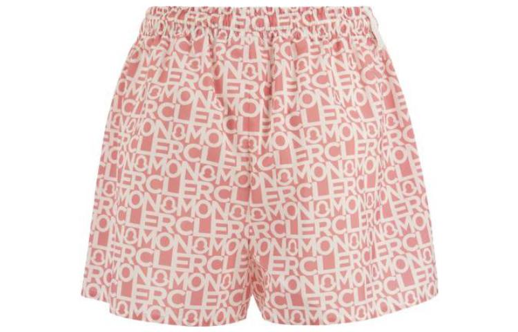 Lookbook (W) モンクレール SS23 ピンクロゴプリント エラスティック ルーズフィット ショーツ I10932B00014596S8F40