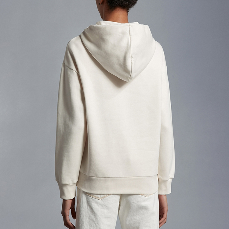 Shop (W) Moncler SS23 動漫圖案白色套頭衫運動衫。 I10938G00040899M9001