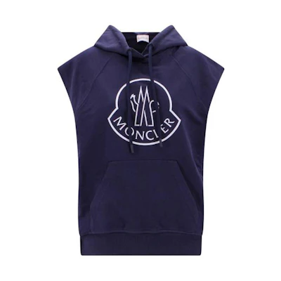 (Women) Moncler SS23 Purple Sleeveless Hoodie with Logo Print. 8G00027899ZT76H
