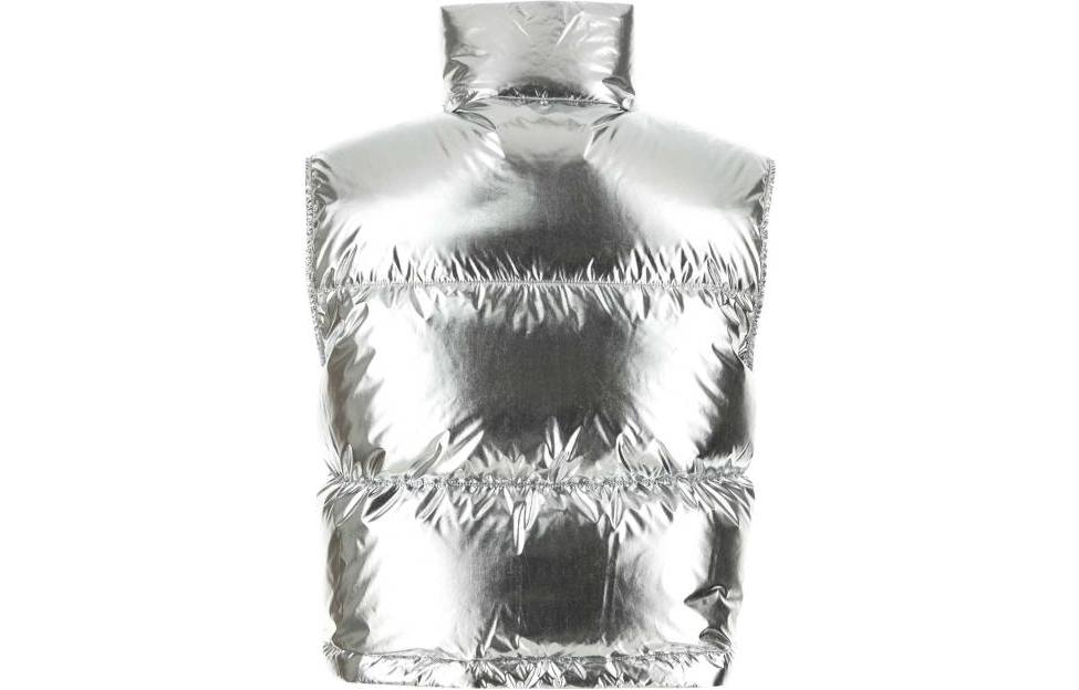 Lookbook (W) 蒙克莱 SS23 银色刺绣标志拉链马甲 1A00057596WHM93