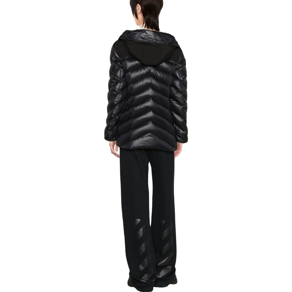 (Women) Moncler SS23  Slim-Fit Solid Color Patch Hoodie Jacket - Black. H20931A00010595ZZ999 圖 4