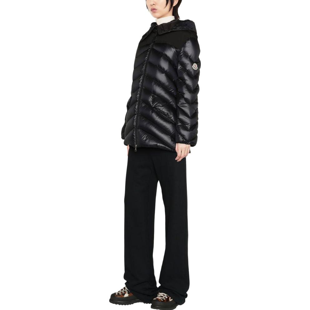 (Women) Moncler SS23  Slim-Fit Solid Color Patch Hoodie Jacket - Black. H20931A00010595ZZ999 圖 5