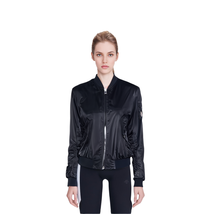 Lookbook (W) 盟可睐 SS23 纯色拉链夹克 黑色 I10931A0008459685999