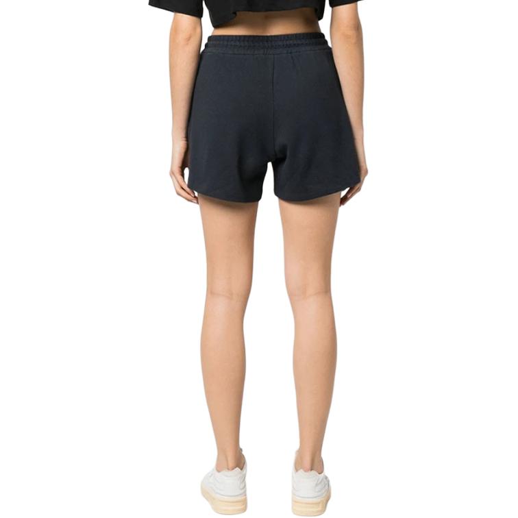 Shop (W) モンクレール SS23 ソリッド エラスティック ストレートショーツ ネイビーブルー 8H00020-89A0X-778