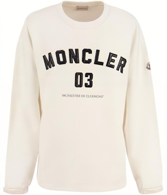 (W) Sudadera Moncler SS23 Blanca de Manga Larga con Estampado de Logo. I10938G00002899WC033 Buy (W) Sudadera Moncler SS23 Blanca de Manga Larga con Estampado de Logo. I10938G00002899WC033