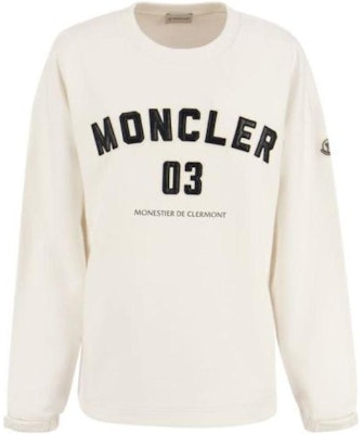 (W) Sudadera Moncler SS23 Blanca de Manga Larga con Estampado de Logo. I10938G00002899WC033 Order (W) Sudadera Moncler SS23 Blanca de Manga Larga con Estampado de Logo. I10938G00002899WC033