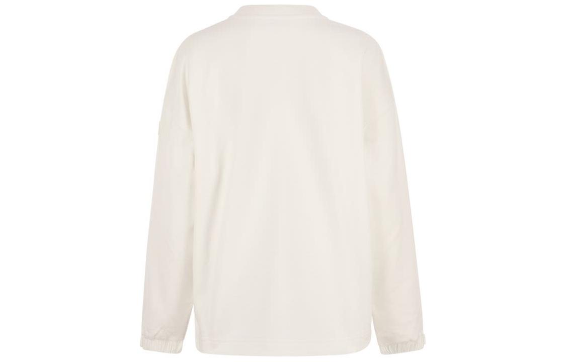 Lookbook (W) Sudadera Moncler SS23 Blanca de Manga Larga con Estampado de Logo. I10938G00002899WC033