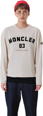 (W) Sudadera Moncler SS23 Blanca de Manga Larga con Estampado de Logo. I10938G00002899WC033 Details for (W) Sudadera Moncler SS23 Blanca de Manga Larga con Estampado de Logo. I10938G00002899WC033