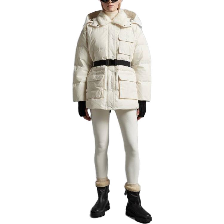 (Women) Moncler SS23  White Down Jacket with Adjustable Waist and Three Pockets. H20931A00070595YC034 圖 3