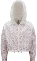 (Women) Moncler SS23 All-Over Logo Zip-Up Hoodie Jacket Pink I10931A00094596NIF60 (Women) Moncler SS23 All-Over Logo Zip-Up Hoodie Jacket Pink I10931A00094596NIF60